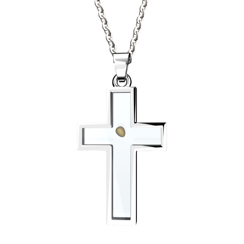 Mustard Seed Cross Necklace