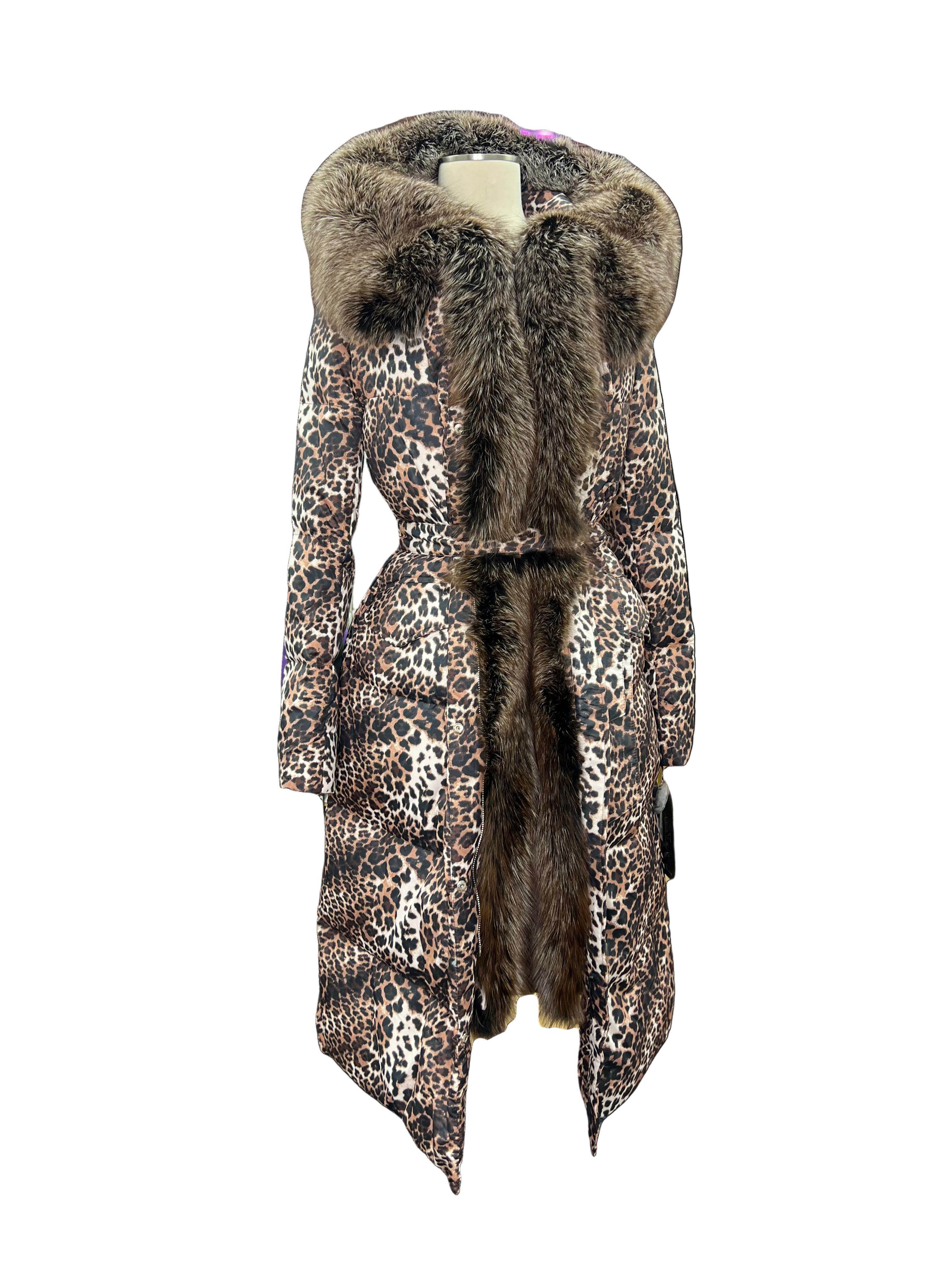 Genuine Silver Fox Down Insulated Parka