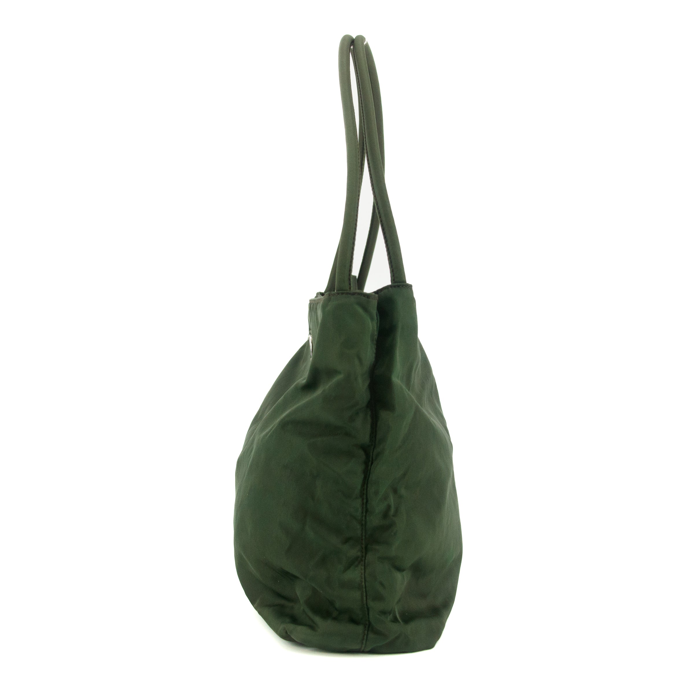 Prada Khaki Tessuto Nylon Tote Bag #4624
