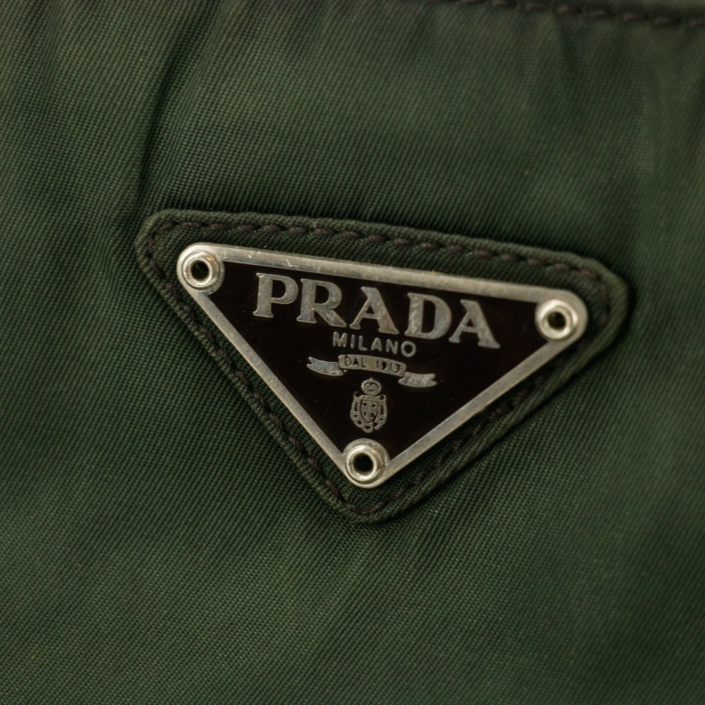 Prada Khaki Tessuto Nylon Tote Bag #4624