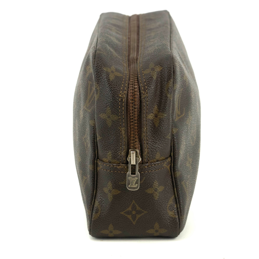 Louis Vuitton Monogram Canvas Trousse Toilette 28 Brown Pouch #4629