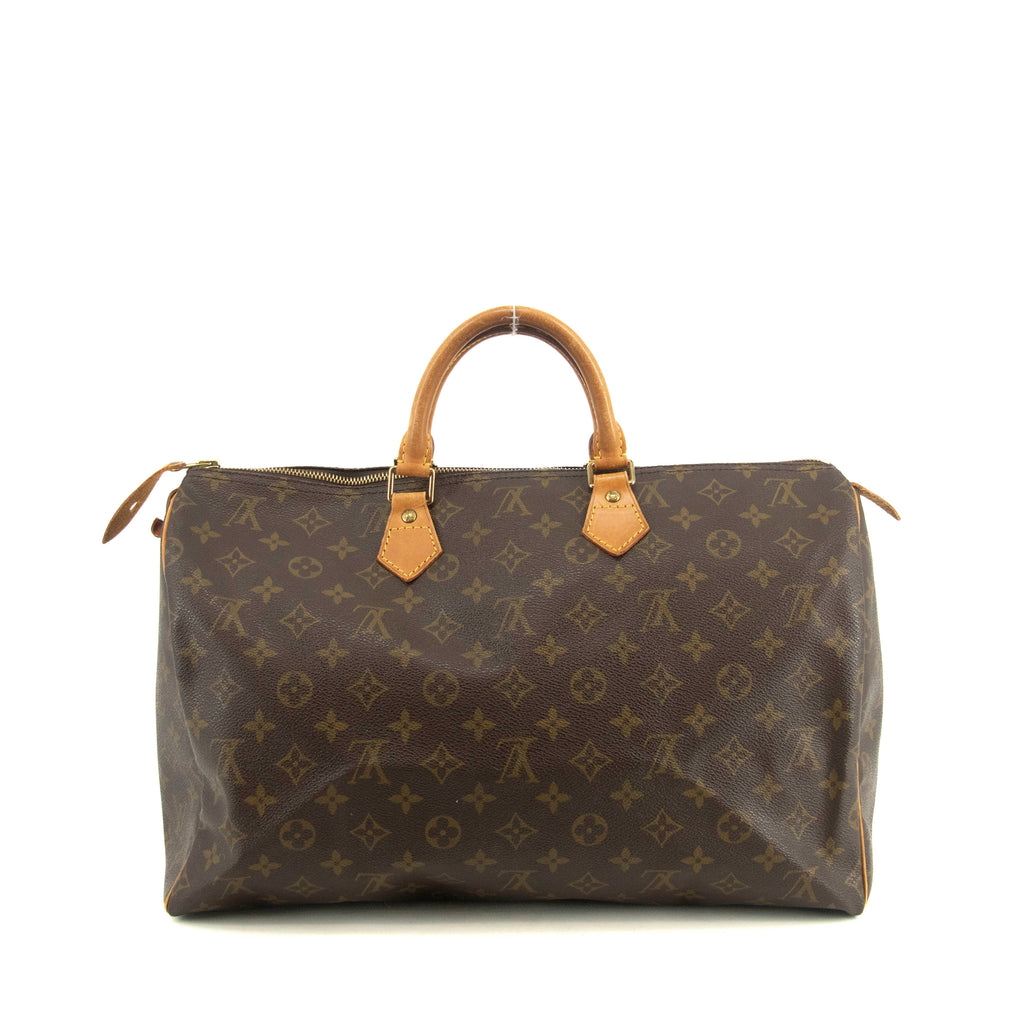 Louis Vuitton Monogram Canvas Brown Speedy 40 Tote Bag #4660