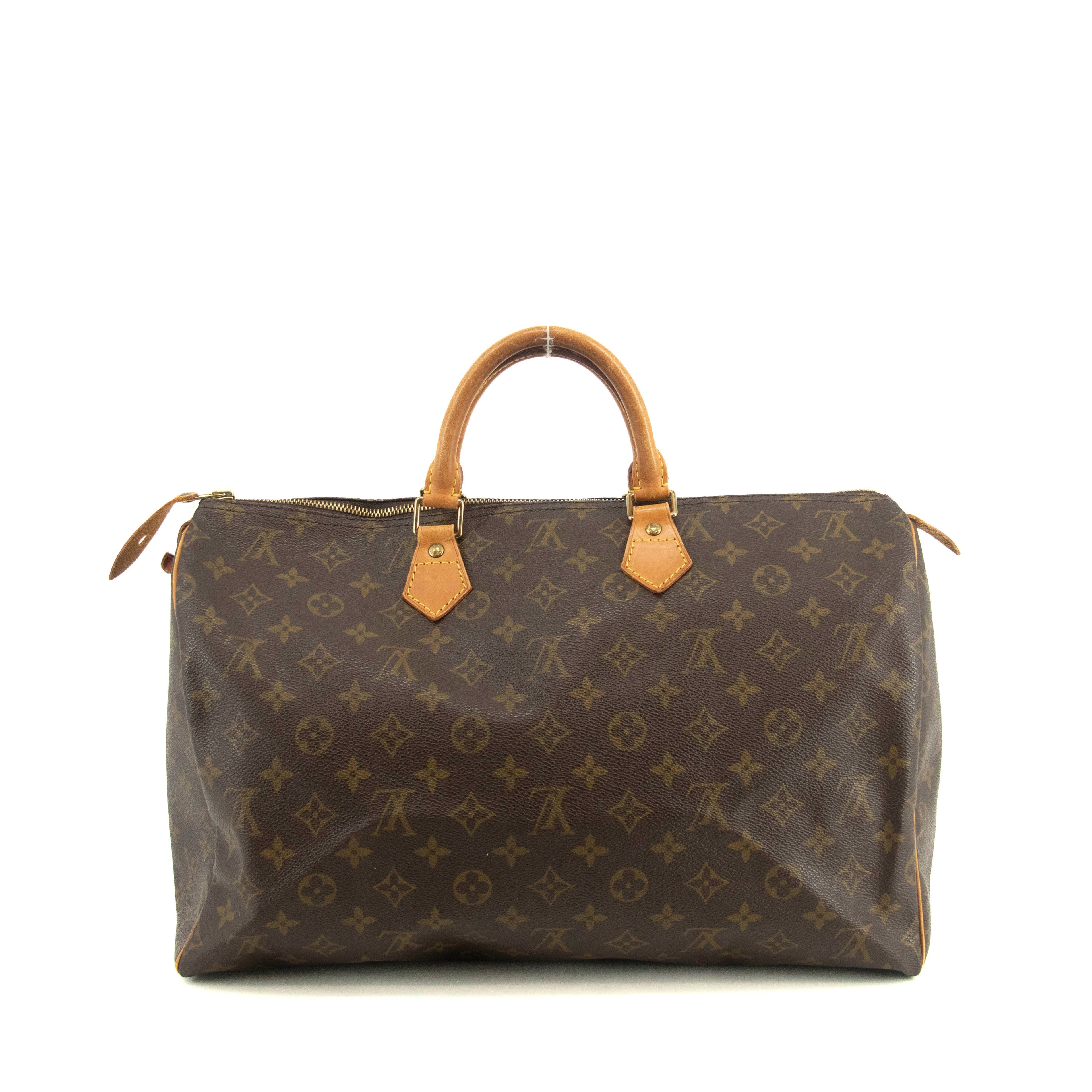 Louis Vuitton Monogram Canvas Brown Speedy 40 Tote Bag #4660