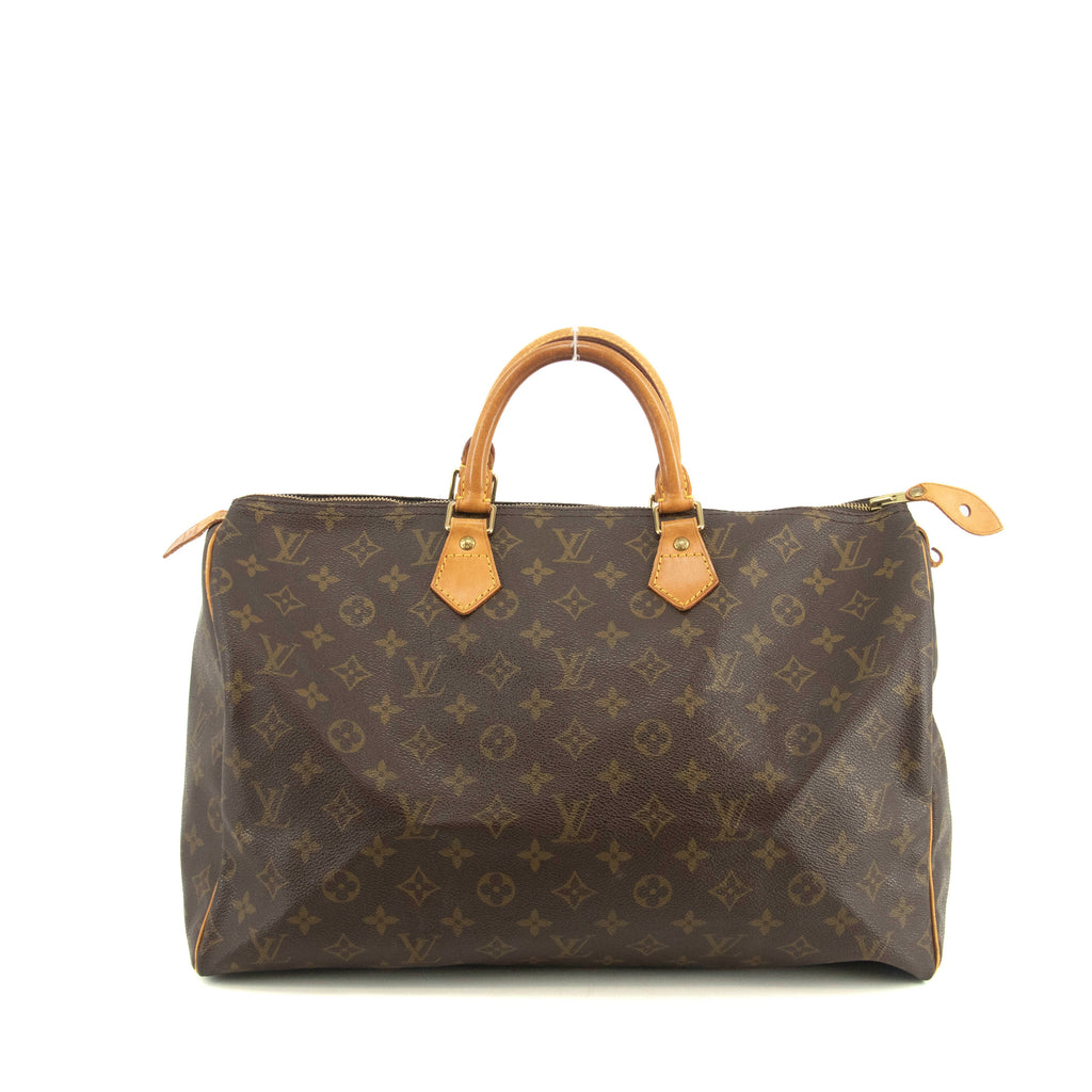 Louis Vuitton Monogram Canvas Brown Speedy 40 Tote Bag #4660