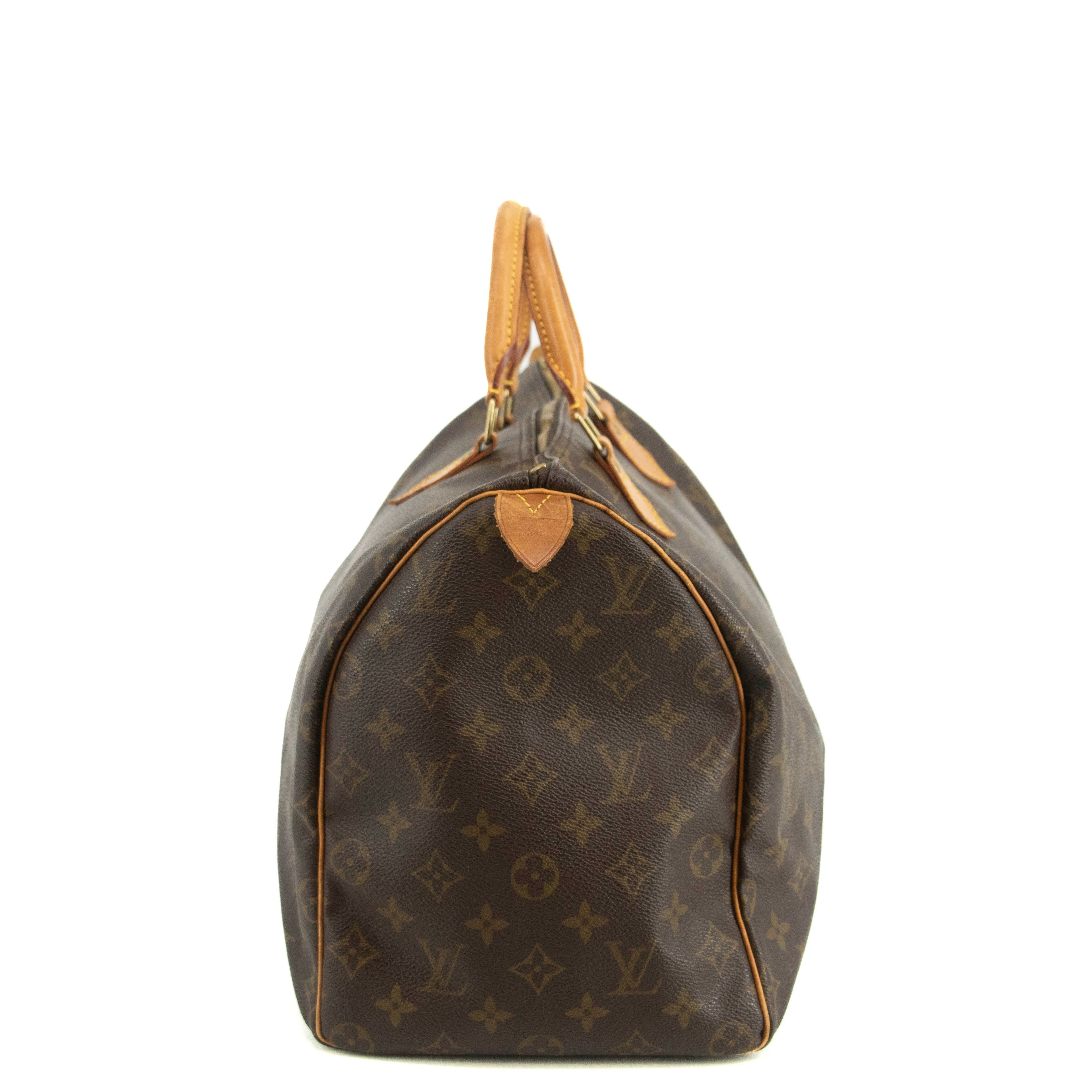 Louis Vuitton Monogram Canvas Brown Speedy 40 Tote Bag #4660