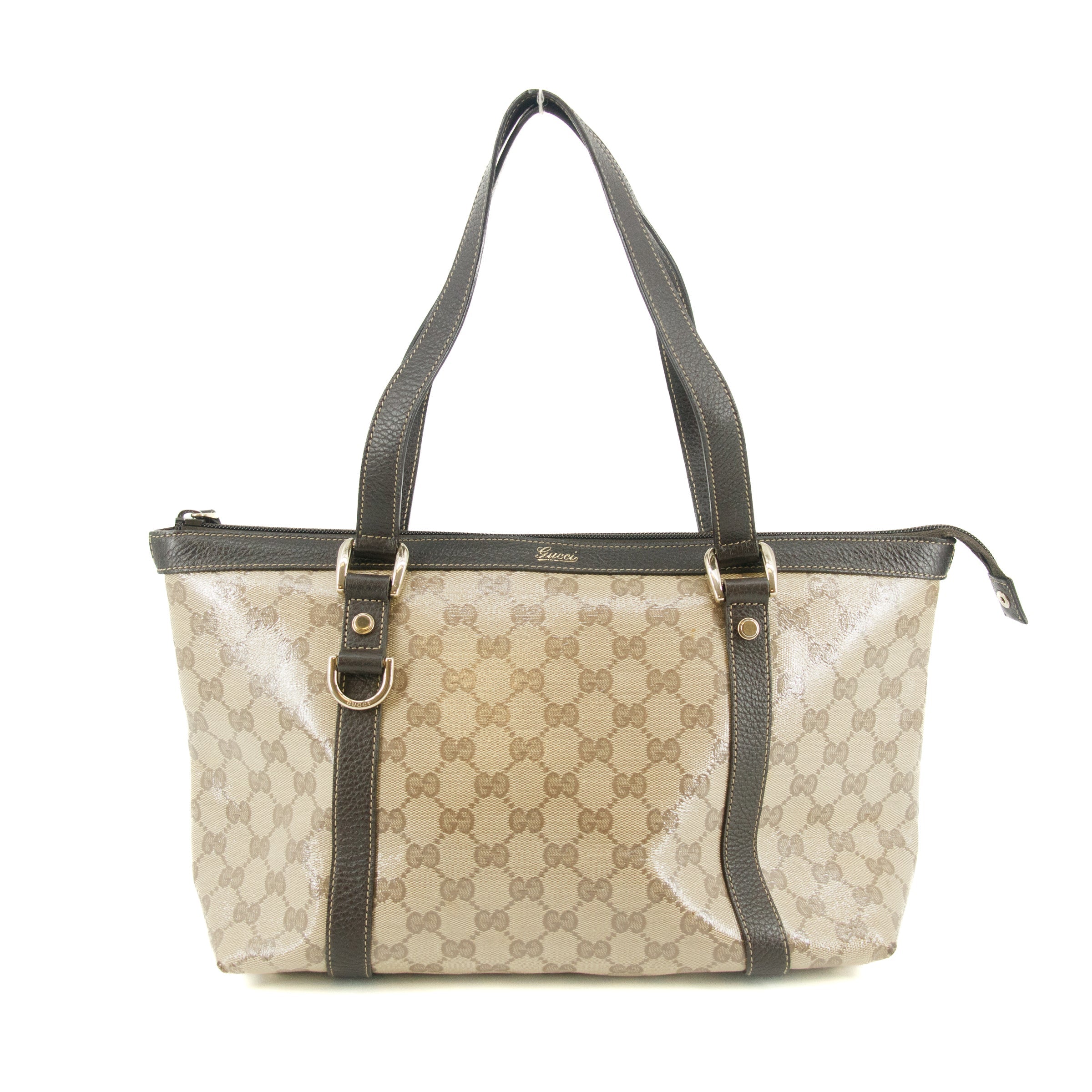 Gucci GG Crystal Monogram Abbey Zippered Tote Bag #4690