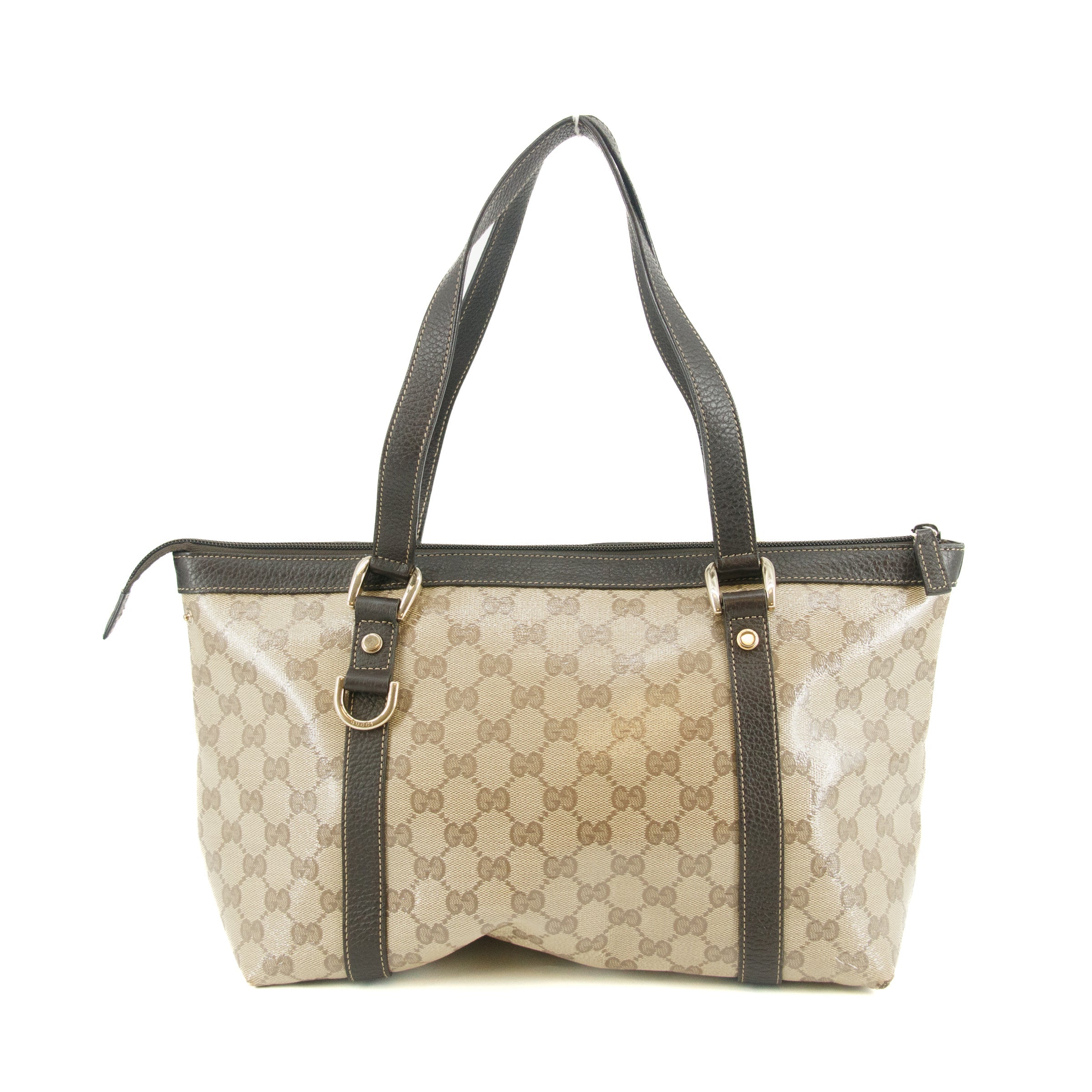 Gucci GG Crystal Monogram Abbey Zippered Tote Bag #4690
