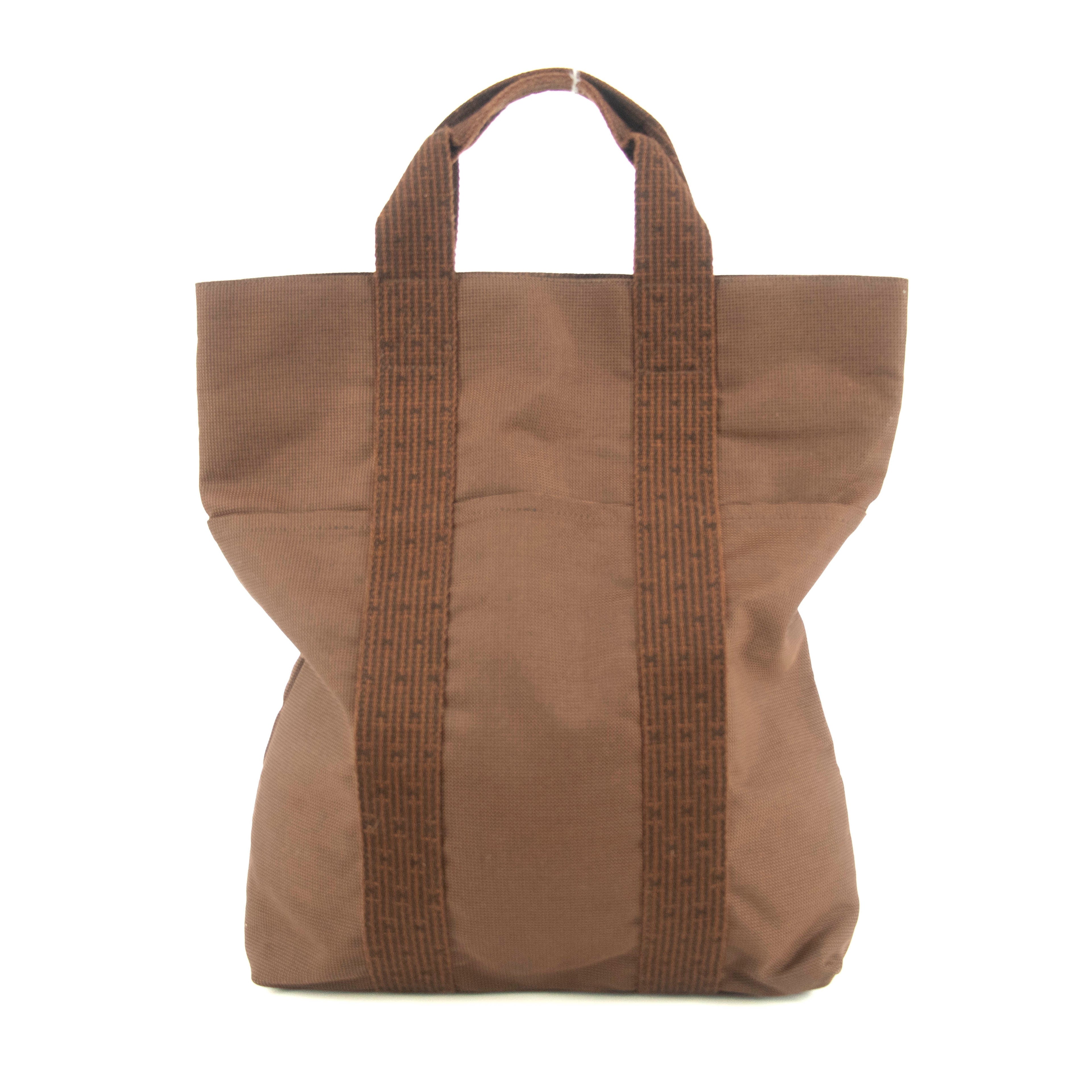 Hermes Herline Vertical Tote Bag Brown #4741