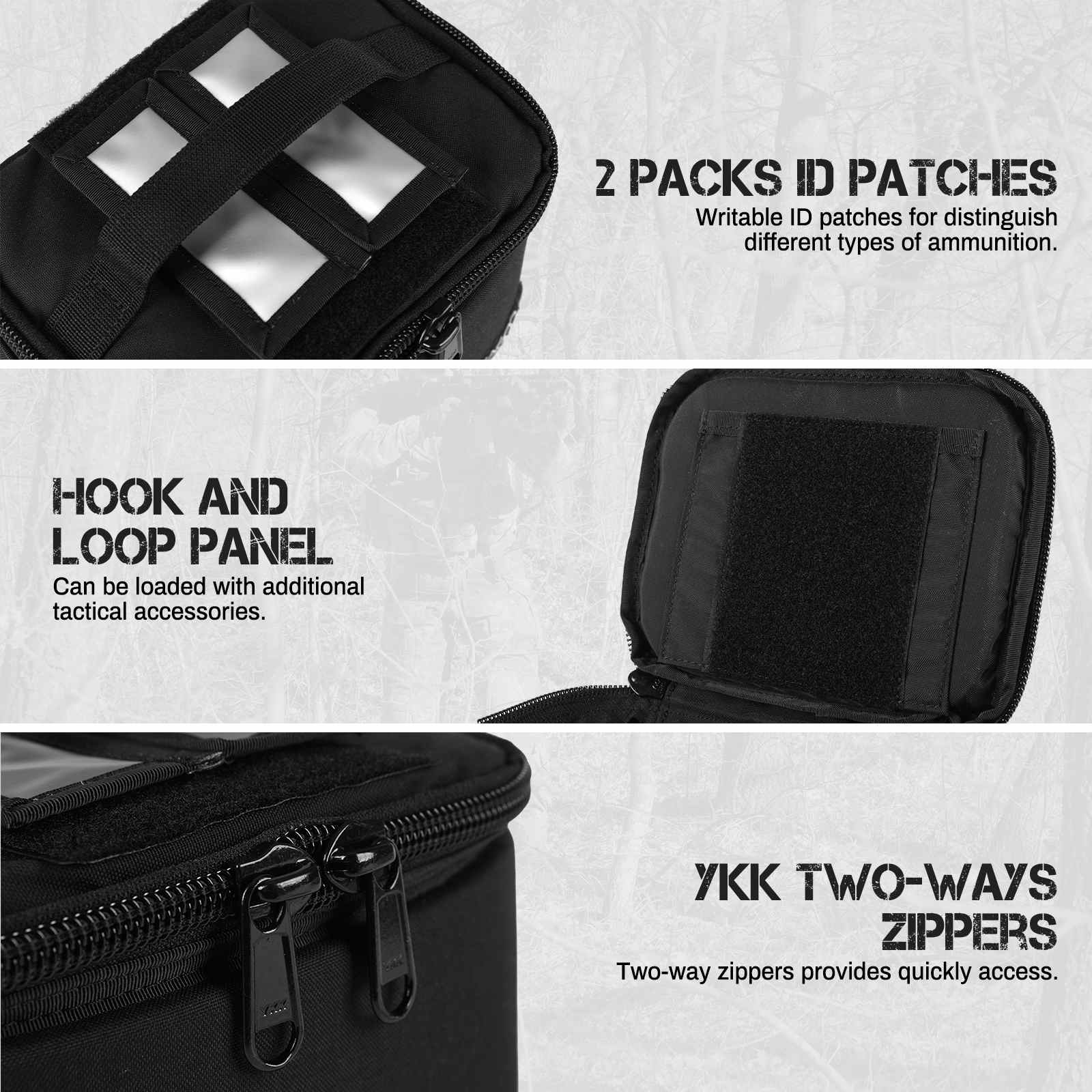 Tactical Ammo Bag, Ammos Transportation Bag for Pistol Rifle and Shotgun Range