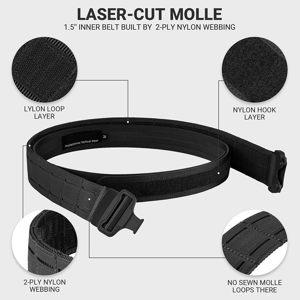 Tactical MOLLE Battle Belt with Quick Release Buckle