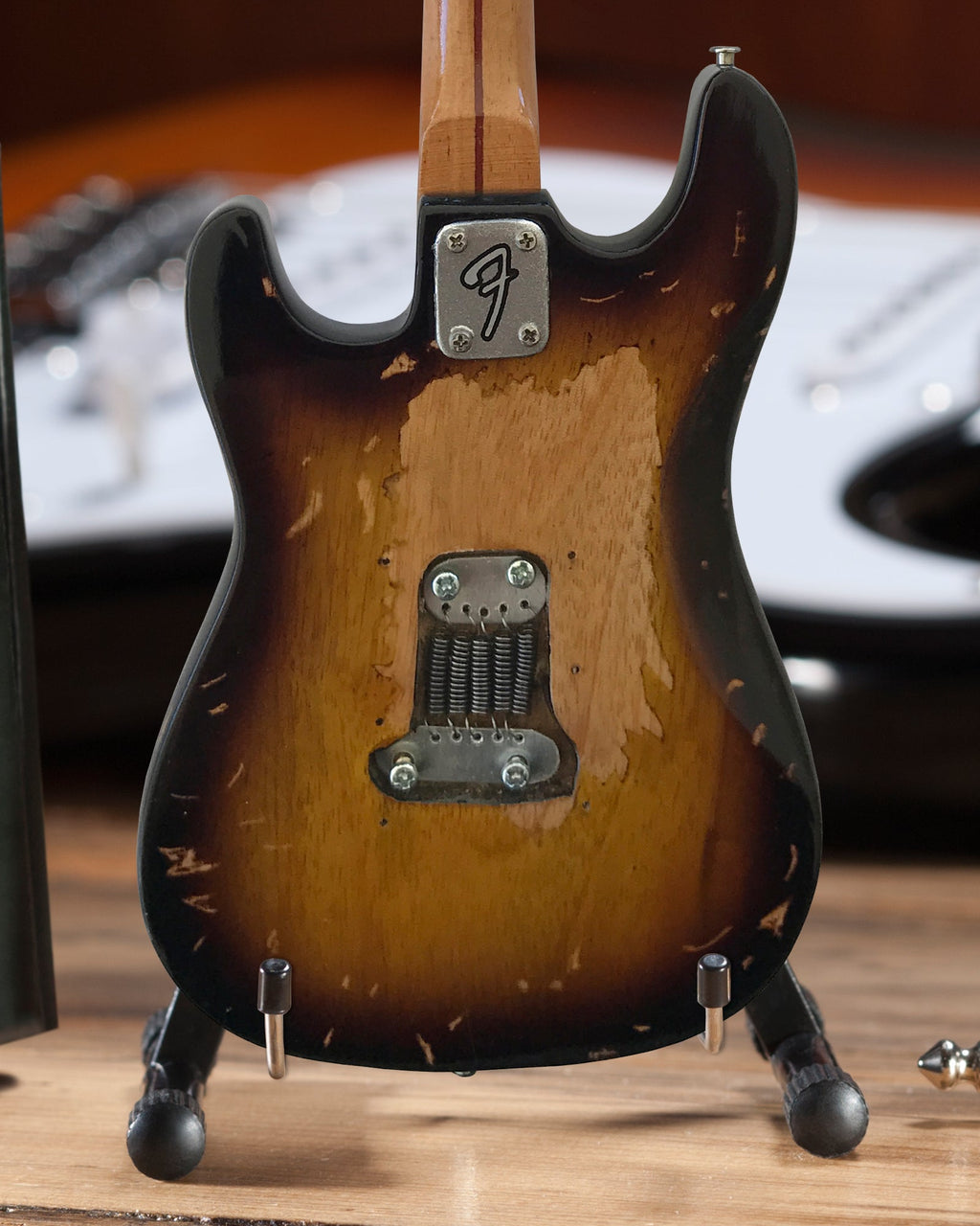 Vintage Distressed Signature Mini Fender™ Strat™ Guitar Replica - Officially Licensed