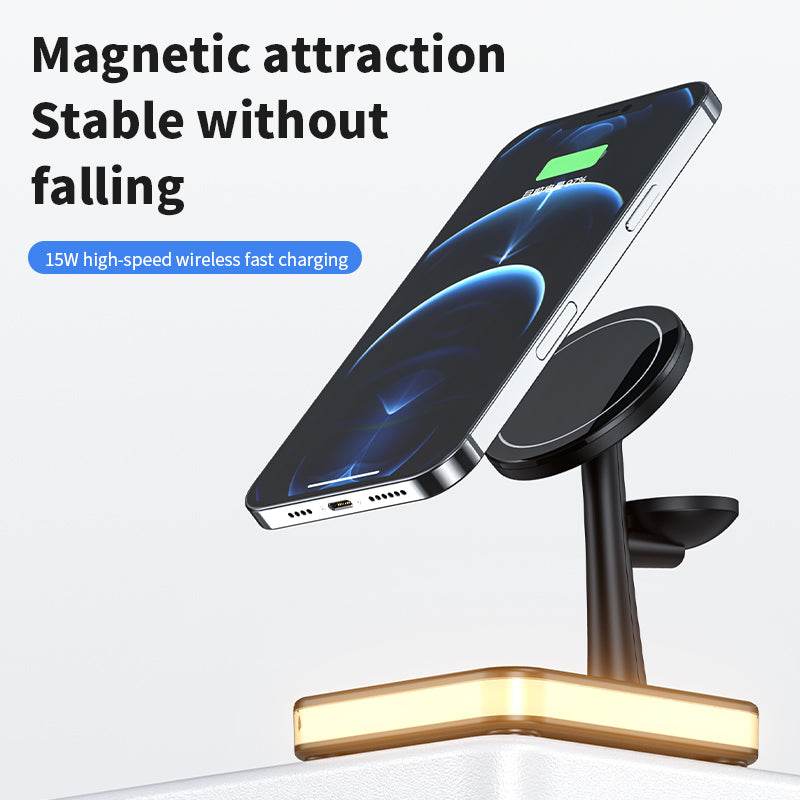 4 In 1 Magnetic Wireless Charger Stand For IPhone 14/13/12 Pro Max Apple Apple 8 7 6 Airpods Fast Charging Dock Station