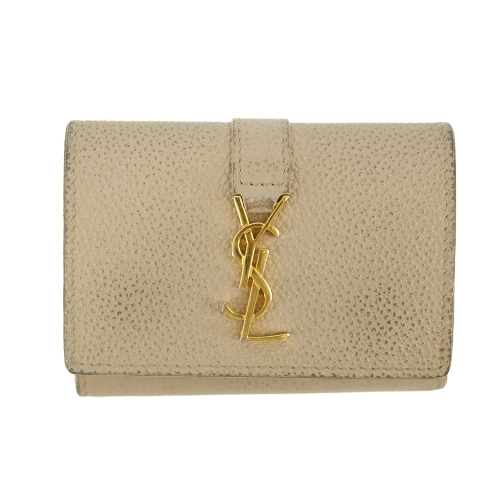 Yves Saint Laurent Beige Origami Compact Wallet #5203