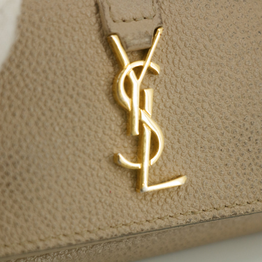 Yves Saint Laurent Beige Origami Compact Wallet #5203