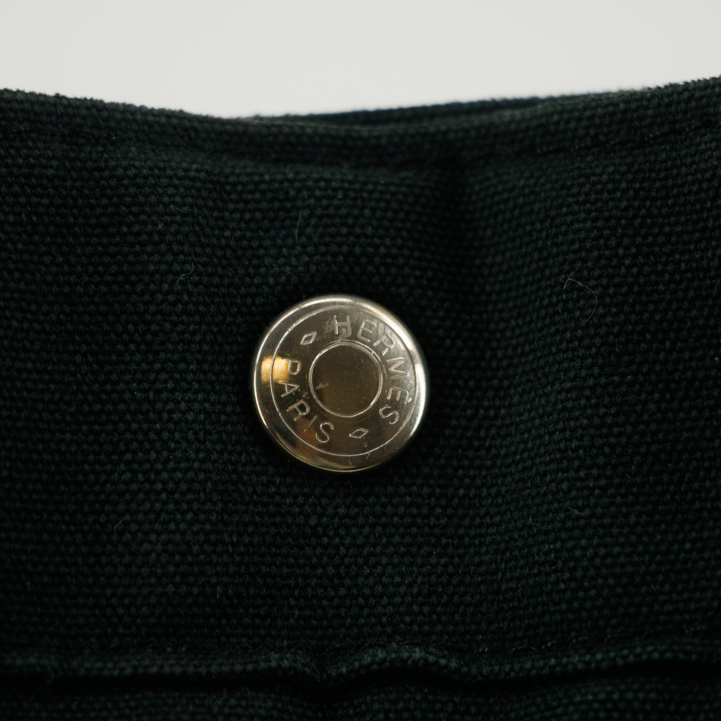 Hermes Fourre Toout Canvas Black Tote #5236