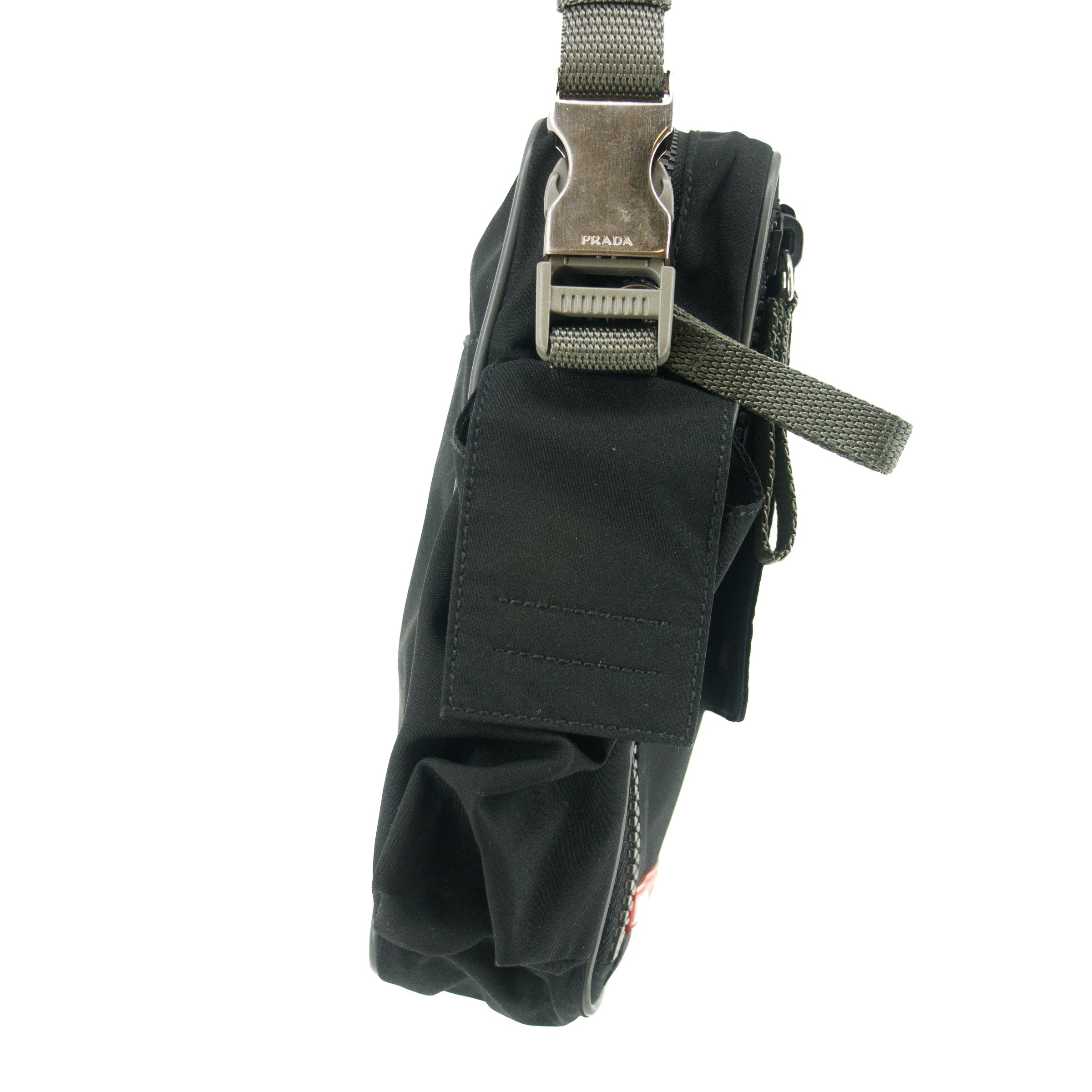 Prada Sport Nylon Black Multi Pocket Crossbody Bag #5283