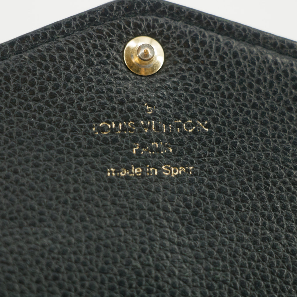 Louis Vuitton Monogram Empreinte Portefeuille Black Leather Wallet #5297
