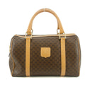 Celine Macadam Triomphe Brown Leather Boston Bag #5382