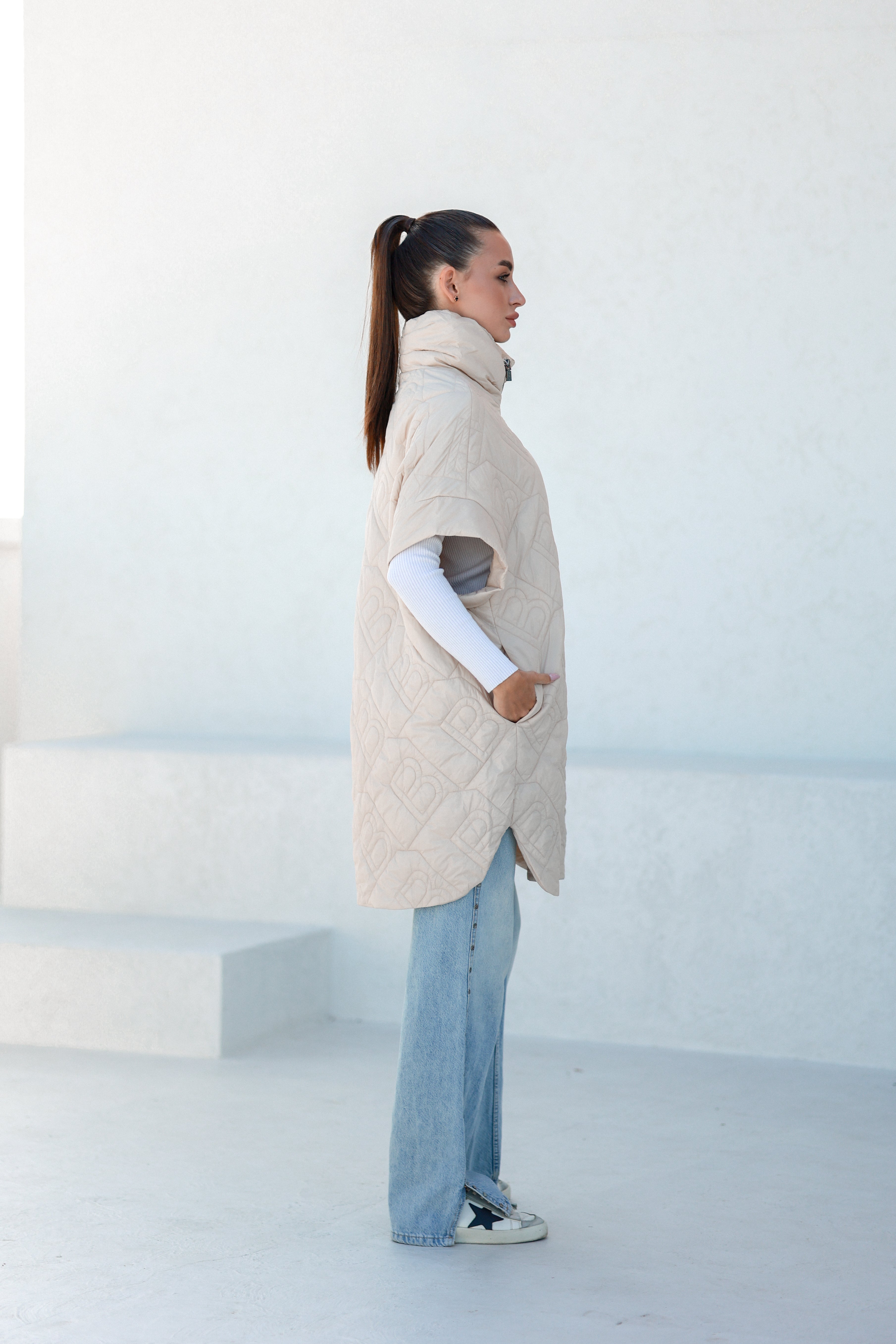 Bianca Relaxed Fit Embossed Vest