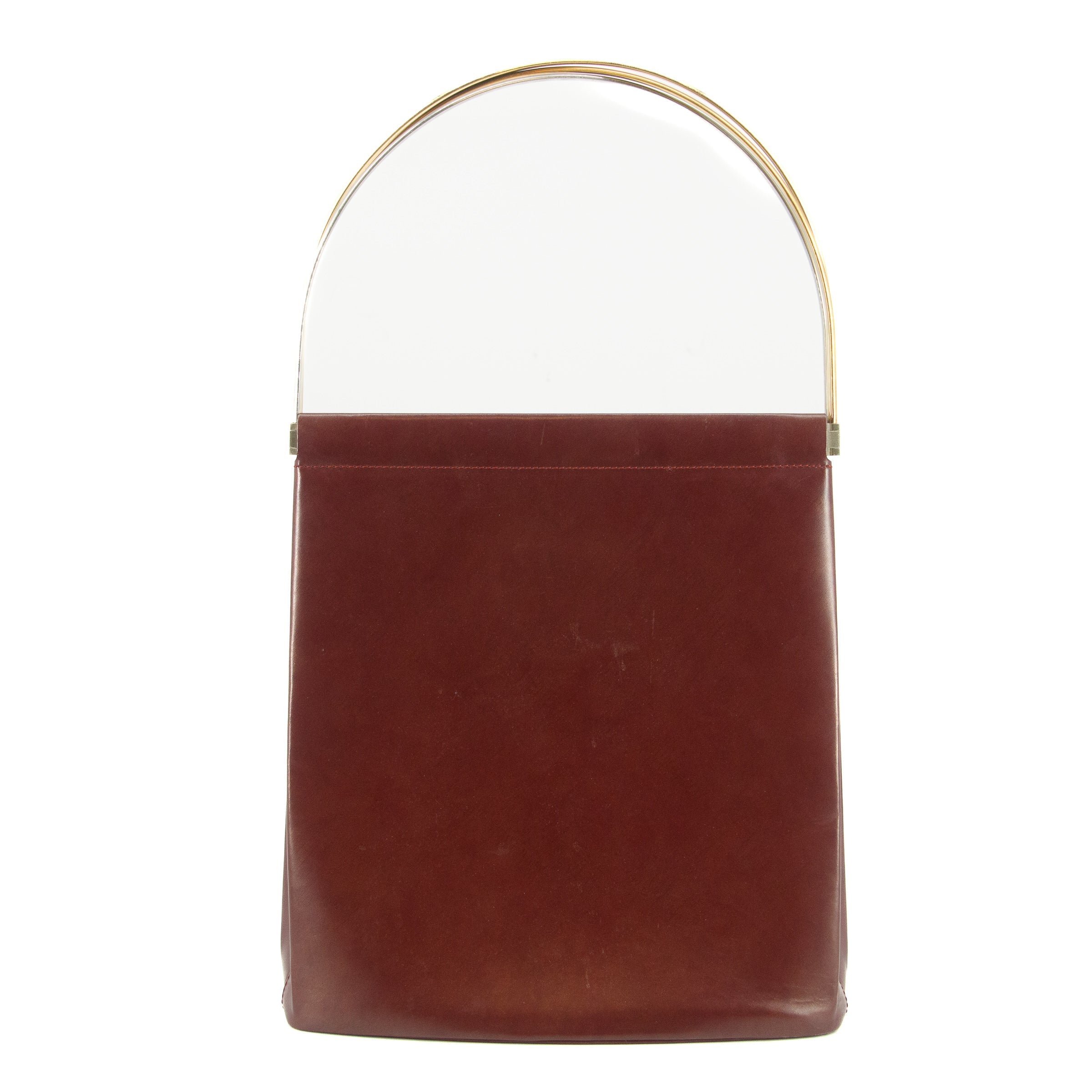 Cartier Trinity Cage Red Leather Handle Bag #5748