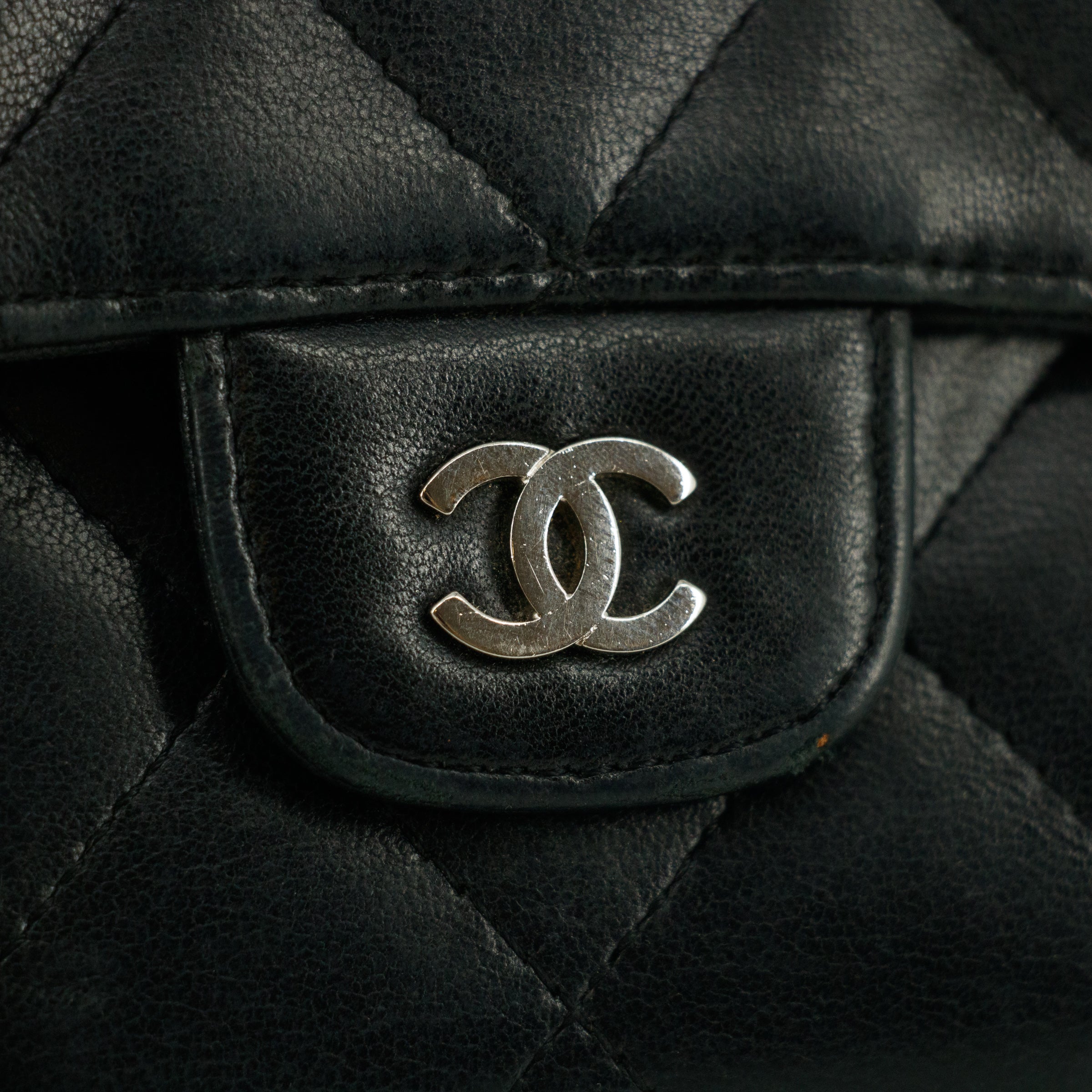 Chanel CC Matelasse Quilted Black Lambskin Wallet  #5759