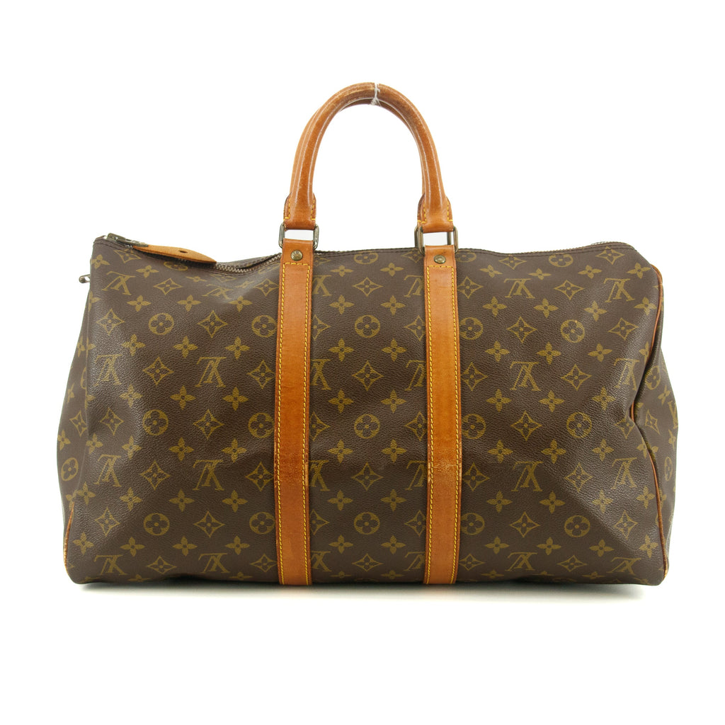 Louis Vuittton Monogram Canvas Brown Keepall 45 Boston Bag #5789