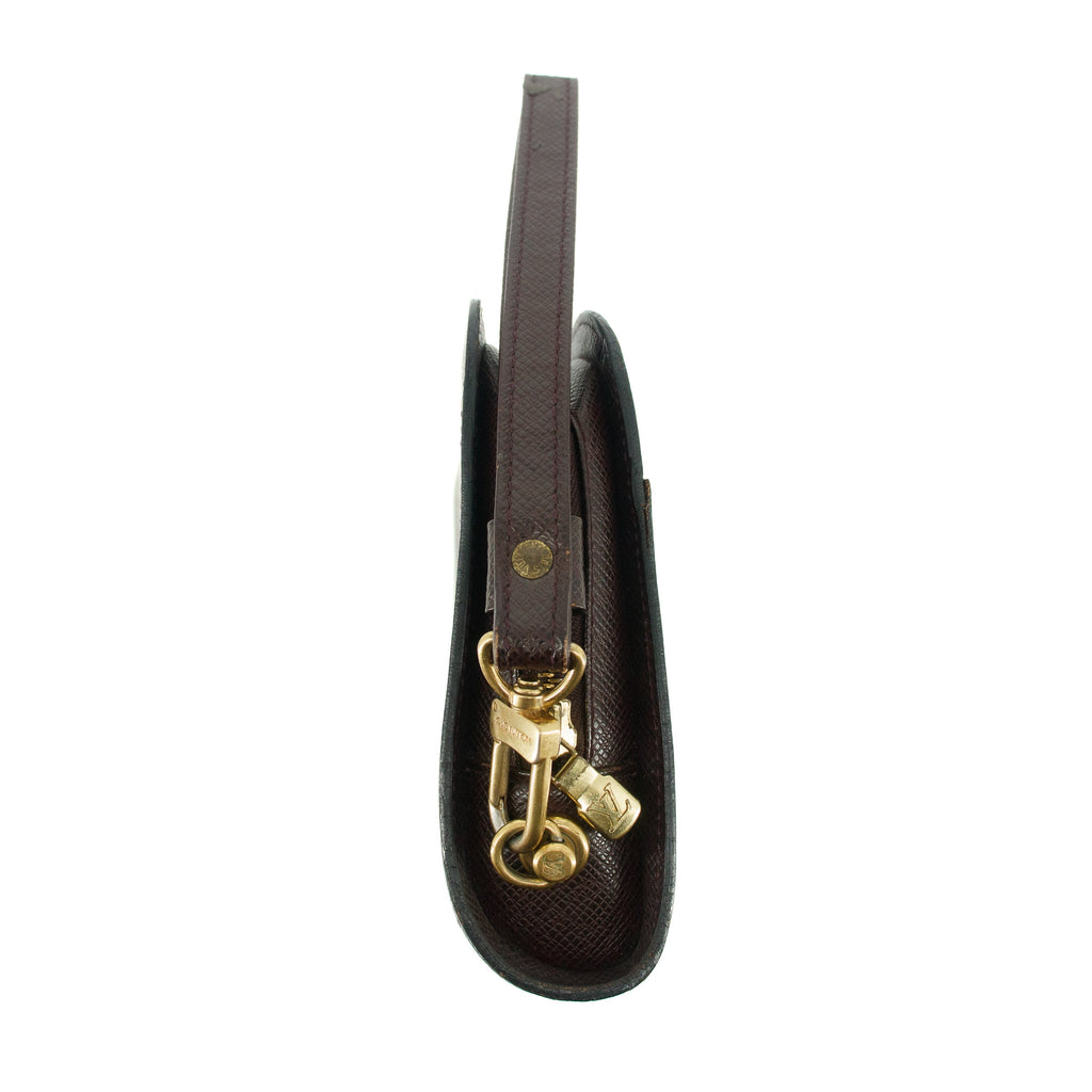 Louis Vuitton Taiga Brown Leather Wrist Bag #5794