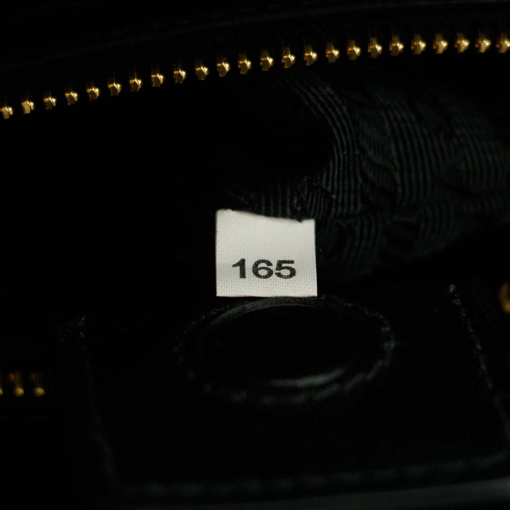 Prada Saffiano Leather Grey/Black Top Handle Tote #5808