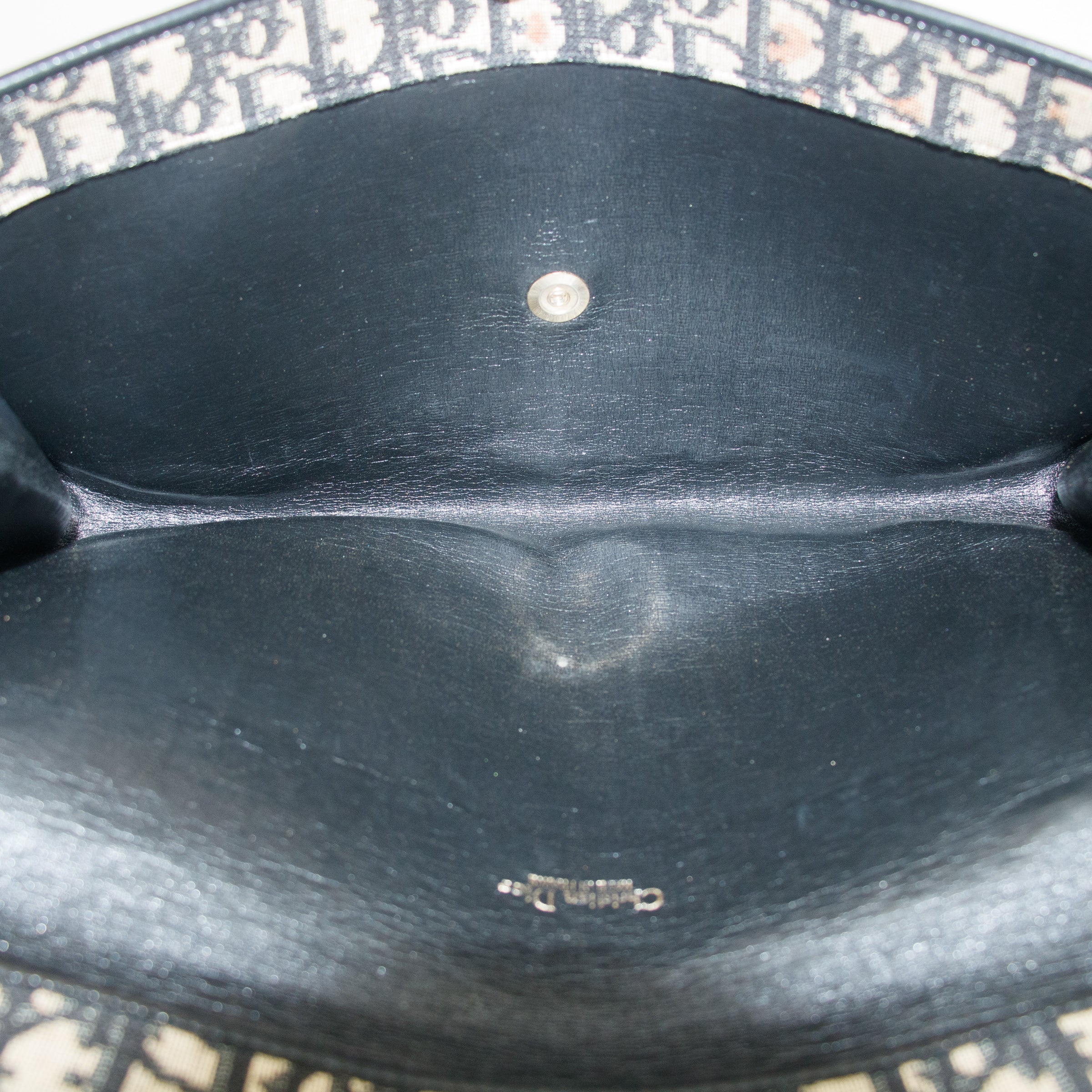 Christian Dior Monogram Canvas Navy Clutch #5873