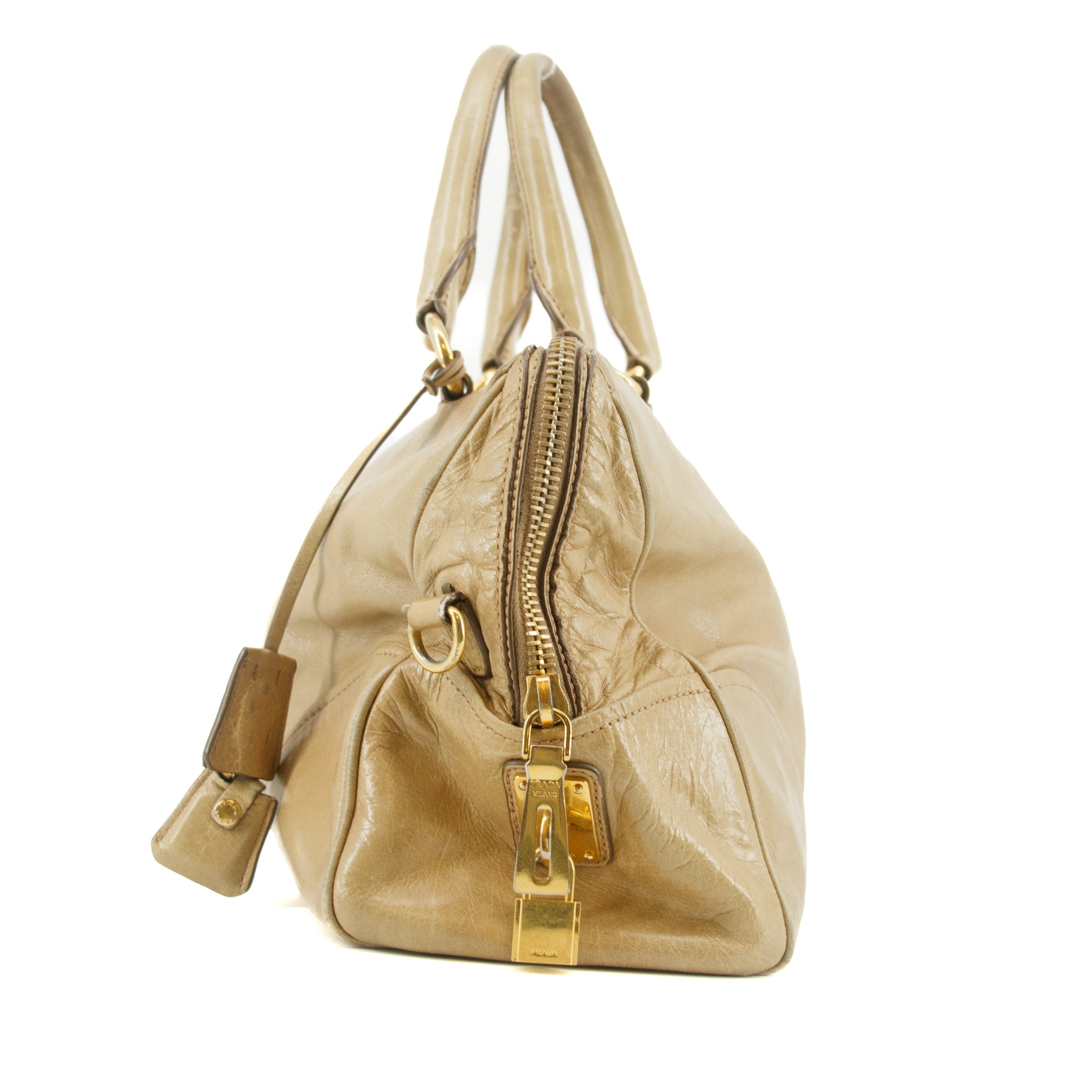 Prada Brown Leather Vintage Tote Bag #5913