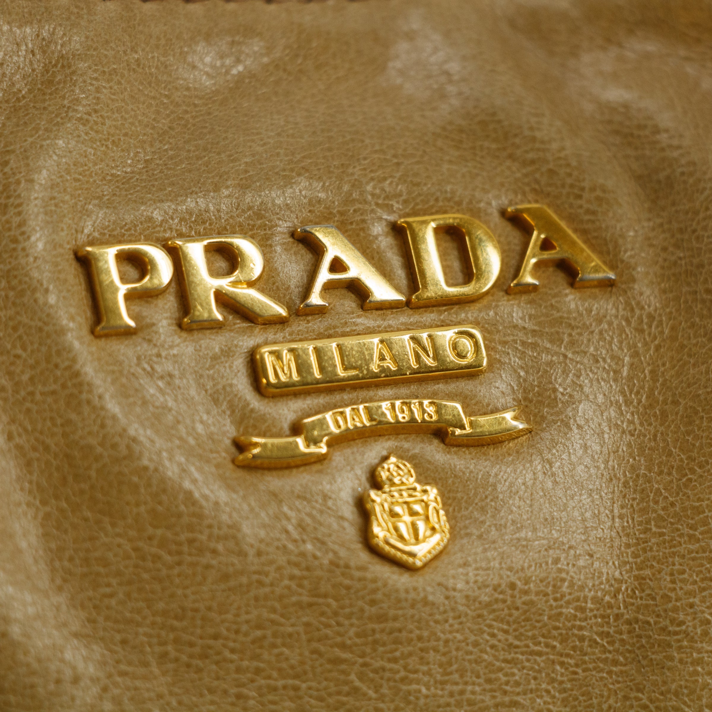 Prada Brown Leather Vintage Tote Bag #5913