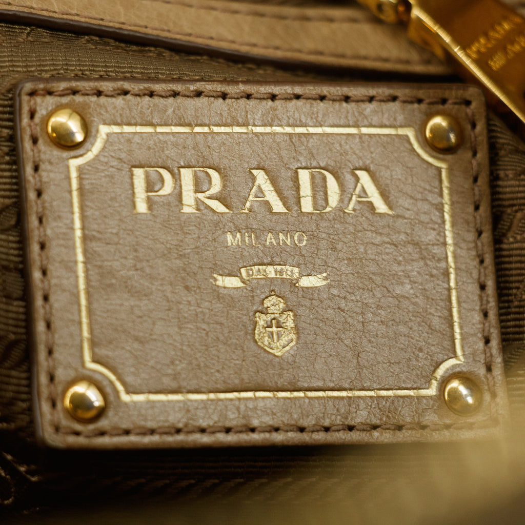 Prada Brown Leather Vintage Tote Bag #5913