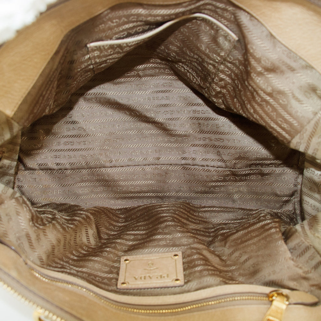 Prada Brown Leather Vintage Tote Bag #5913