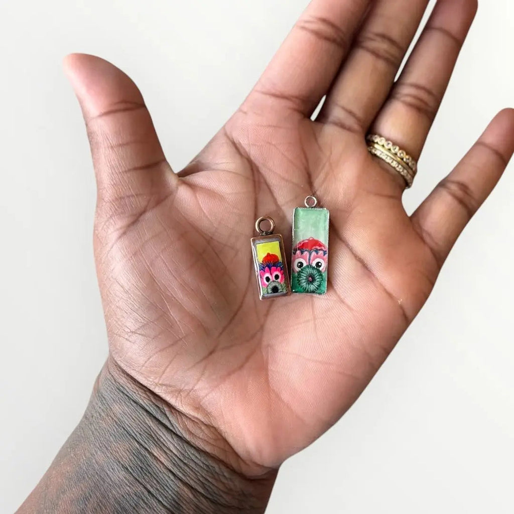 Large Hand-Painted Phillies Phanatic Pendant Necklace