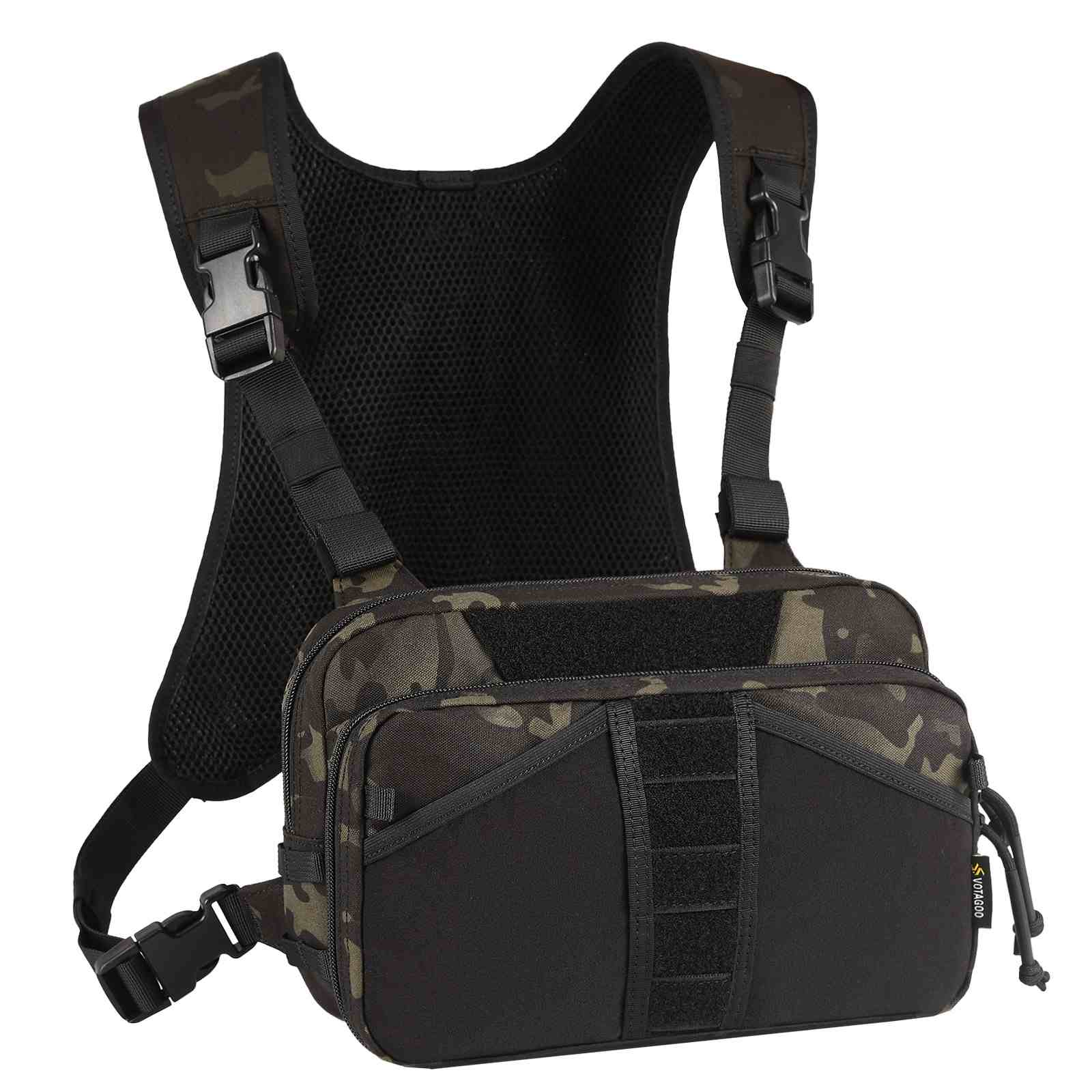Votagoo Fishing Chest Pack, Fly Fishing Bag for Men and Women, Tackle and Fly Boxes Storage Pack, Hunting Binocular Pack