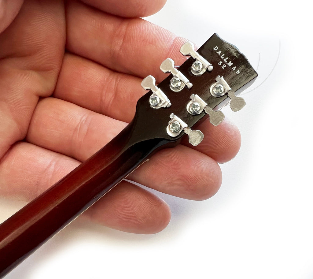 Duane Allman Gibson Les Paul Tobacco Burst "DUANE" Back Mini Guitar Model