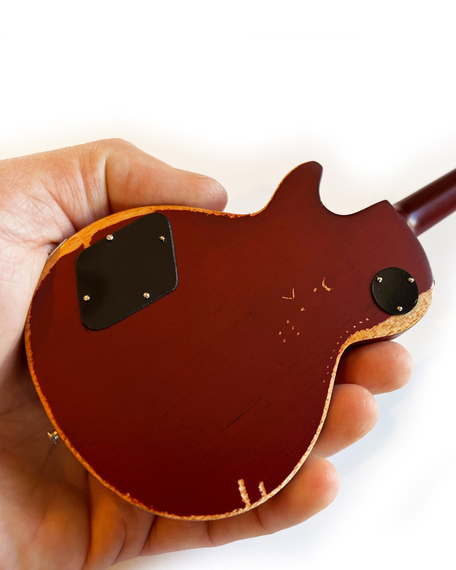 Billy F Gibbons AUTOGRAPHED Aged "Pearly Gates" Gibson Les Paul Mini Guitar Model