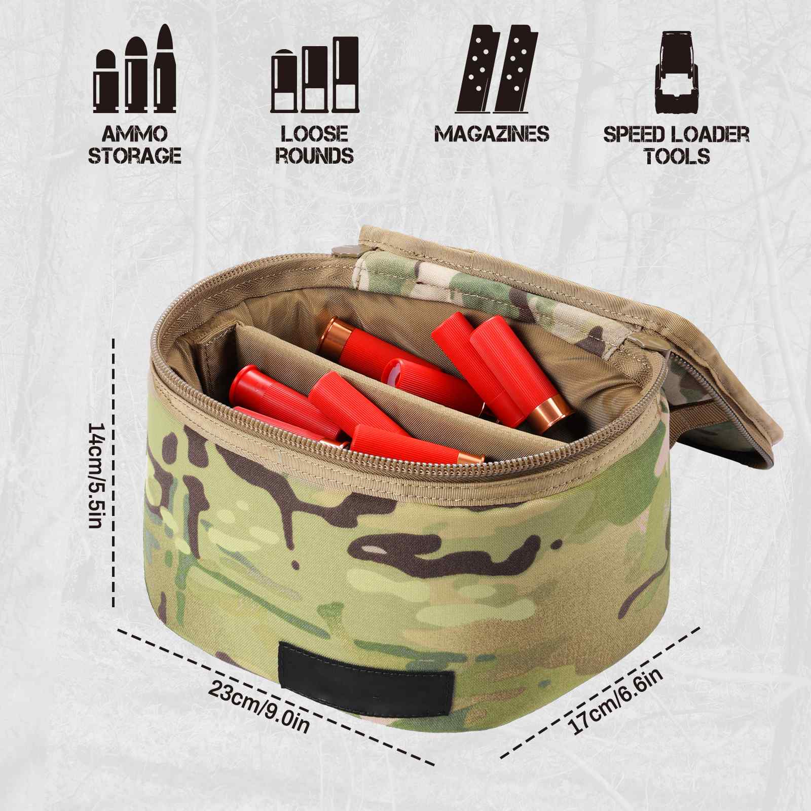 Tactical Ammo Bag, Ammos Transportation Bag for Pistol Rifle and Shotgun Range