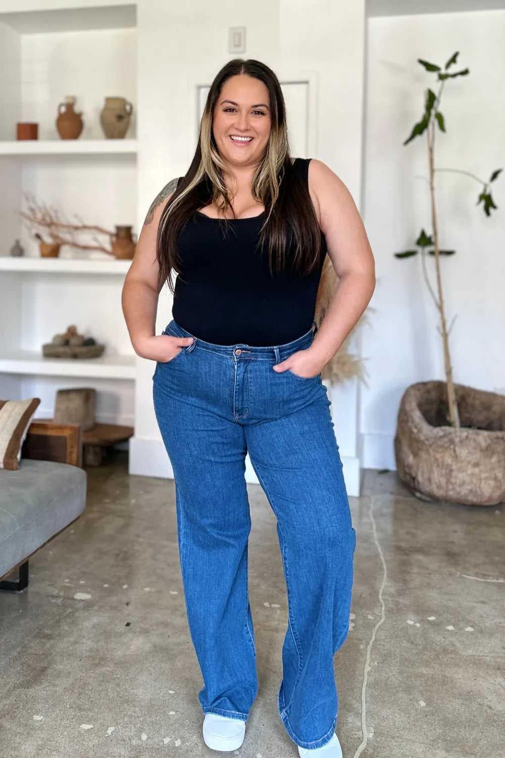 Judy Blue Full Size High Rise Straight Women Jeans