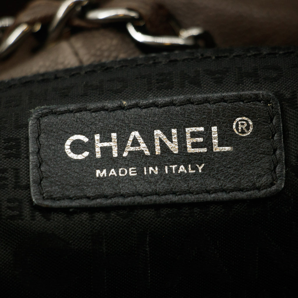 Chanel Brown Caviar Skin CC Chain Shoulder Bag Large #6045