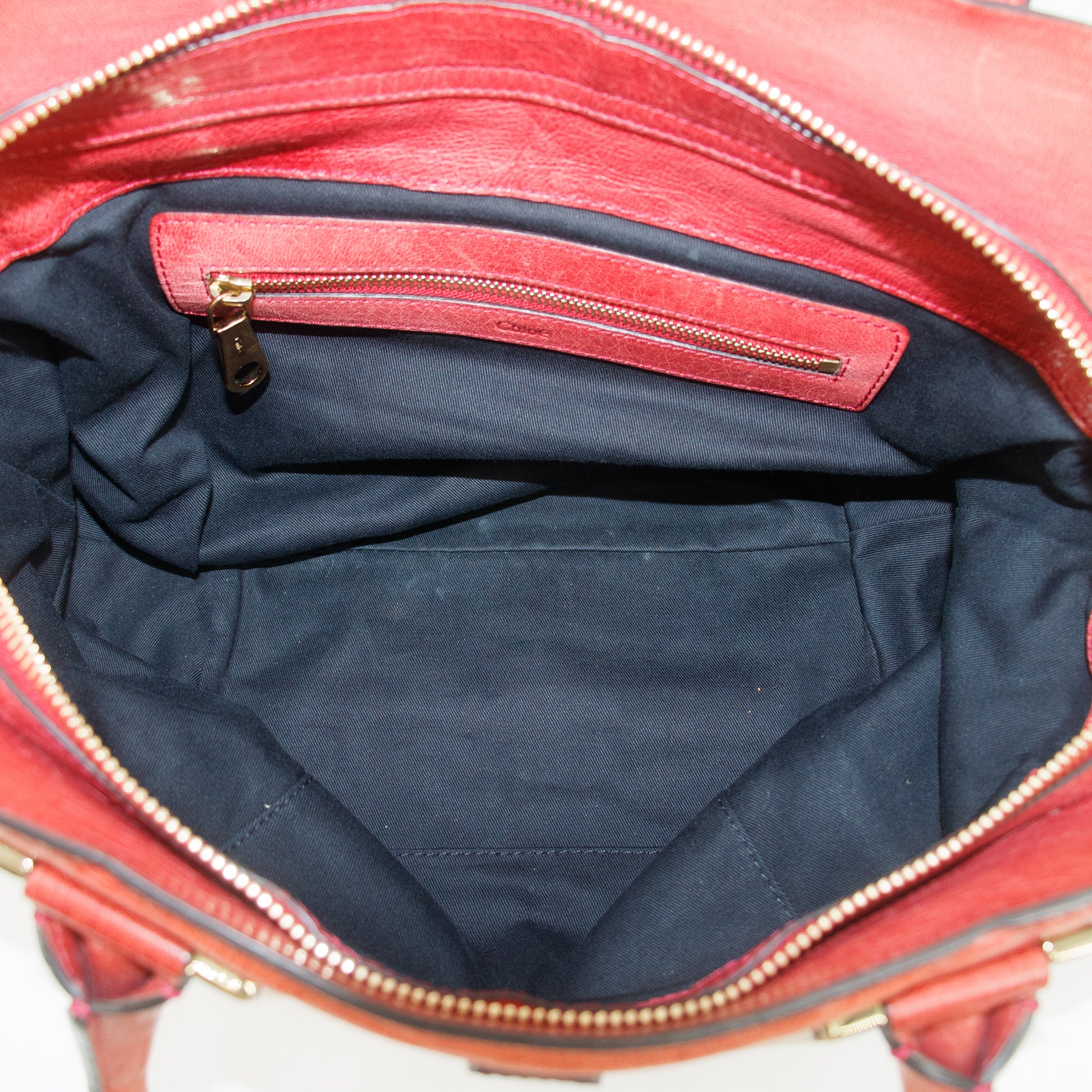 Chloe Ether Red Top Handle Tote Bag #6133