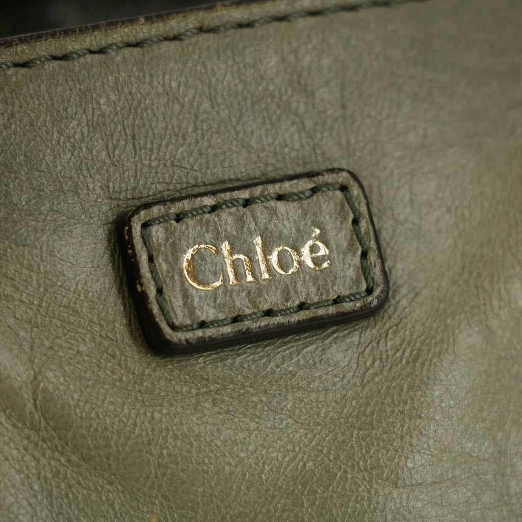 Chloe Ether Green Top Handle Tote Bag #6134
