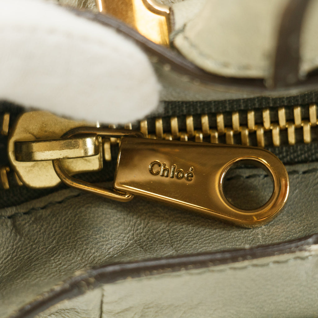 Chloe Ether Green Top Handle Tote Bag #6134