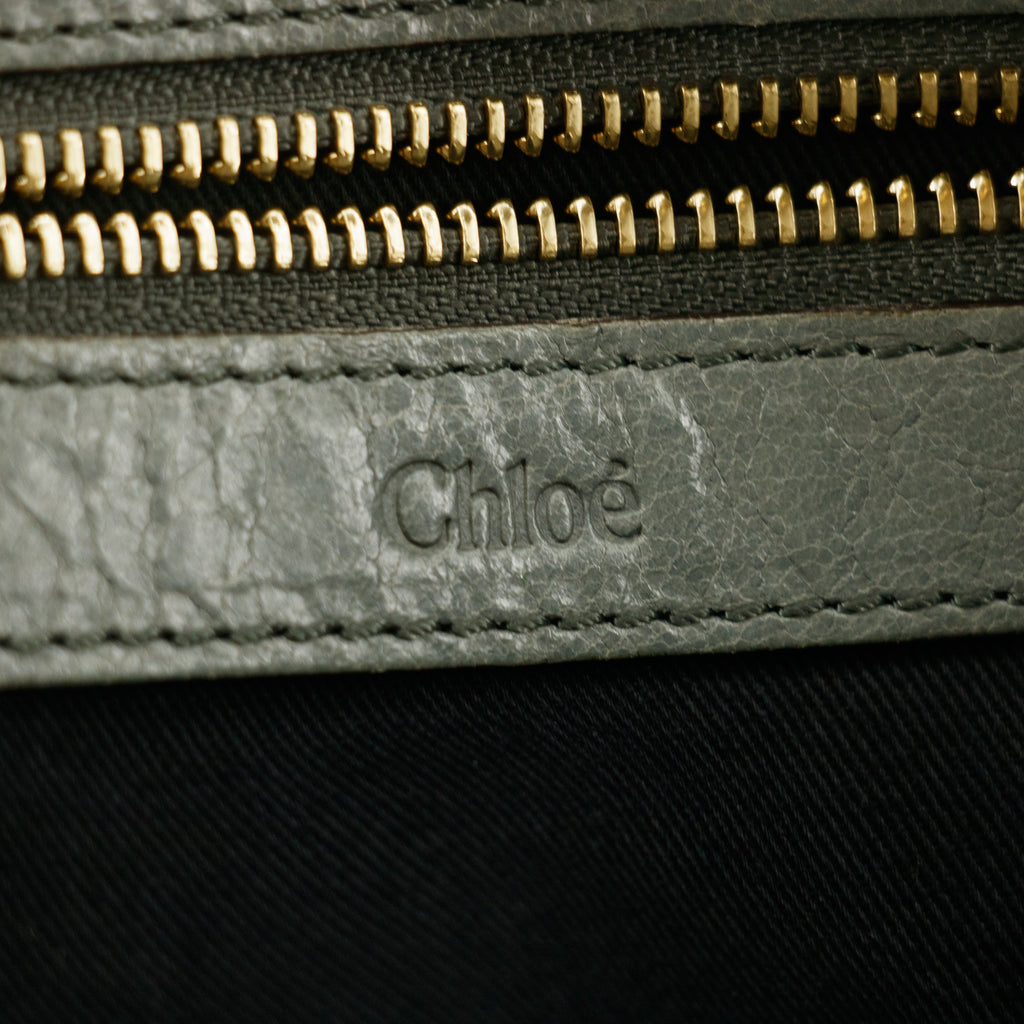 Chloe Ether Green Top Handle Tote Bag #6134