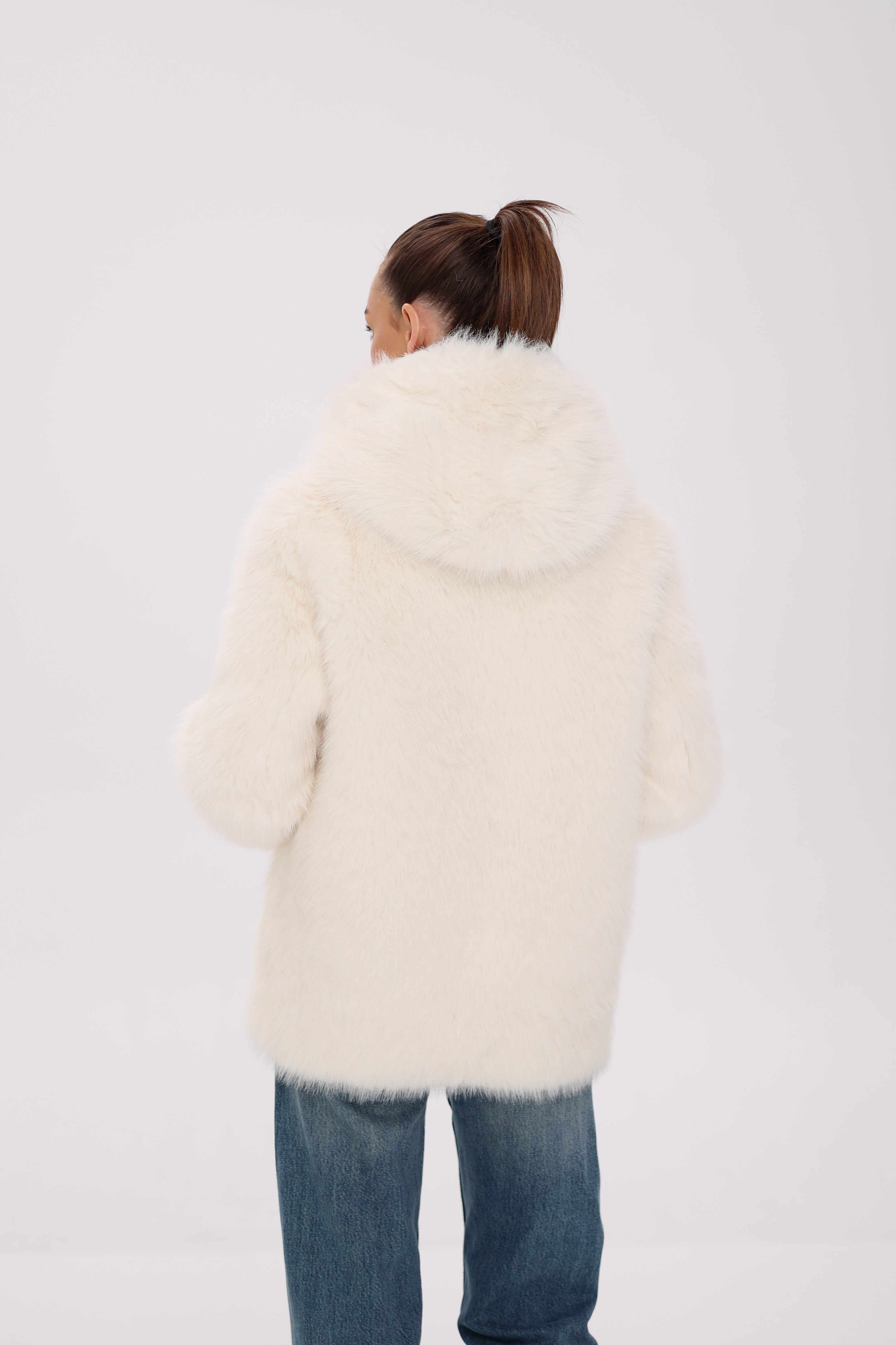 ⇆ Reversible Hooded Wool Blend Jacket