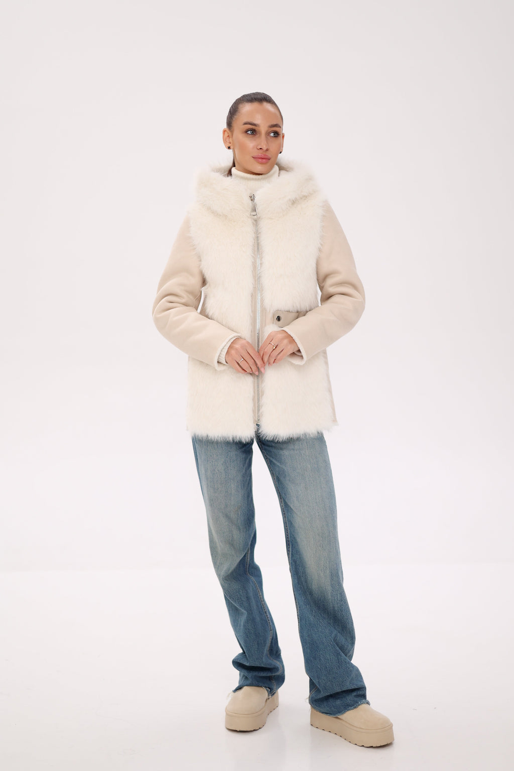 Pre-Order. Re-Stock Ships November 18. ⇆ Reversible Hooded Wool Blend Jacket