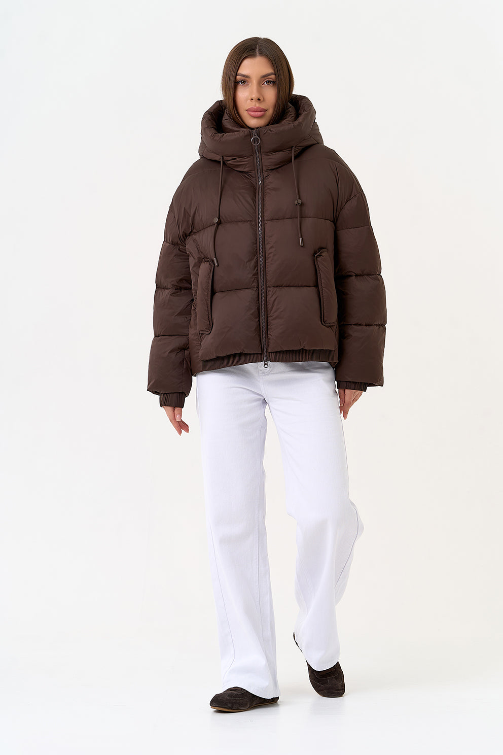 Dark Chocolate Insulated Bio-Down Jacket