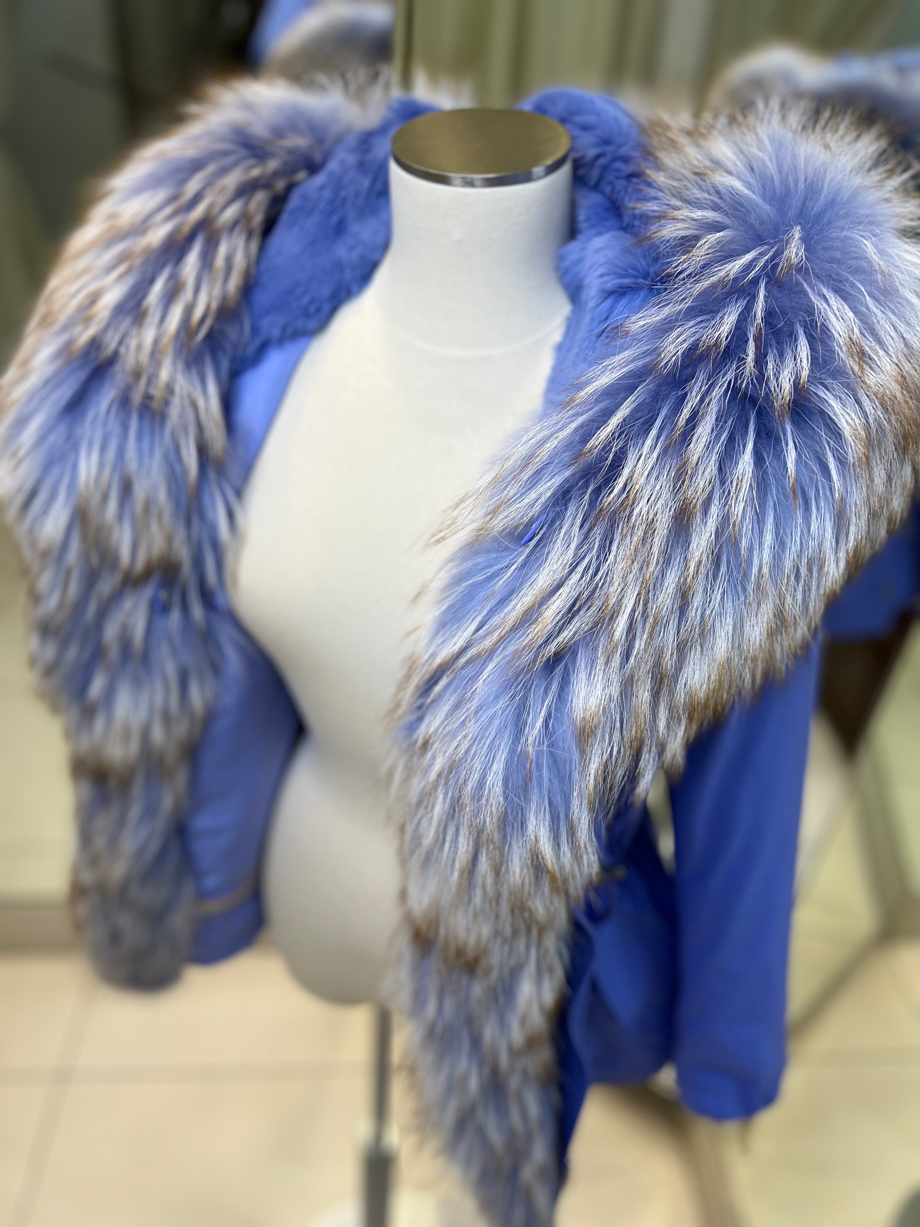 Genuine Fox Fur Rabbit Insulated Parka