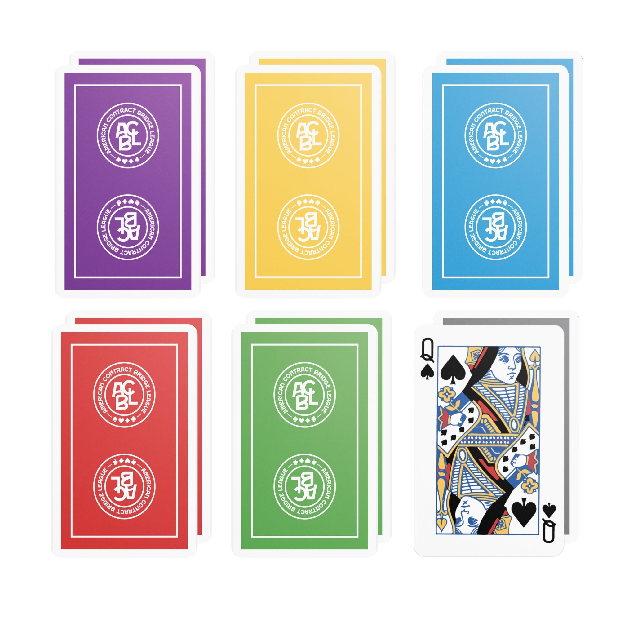 All-Plastic ACBL Bridge Playing Cards - 12 Cellophane Wrapped Decks