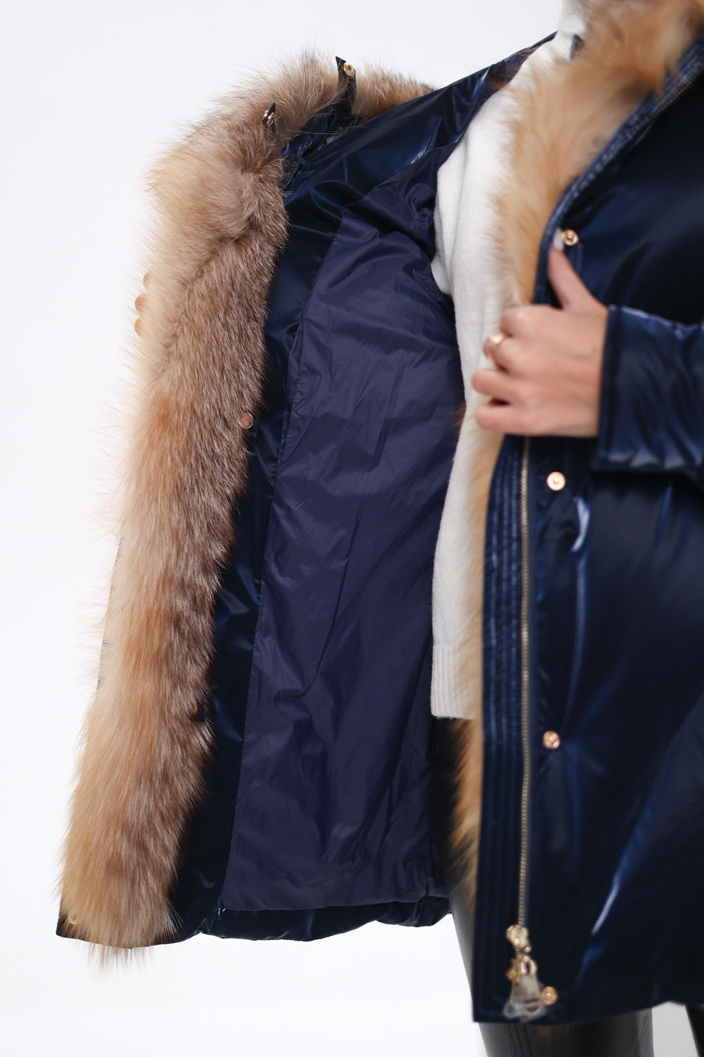 Genuine Red Fox Premium Down Fill Vinyl Parka